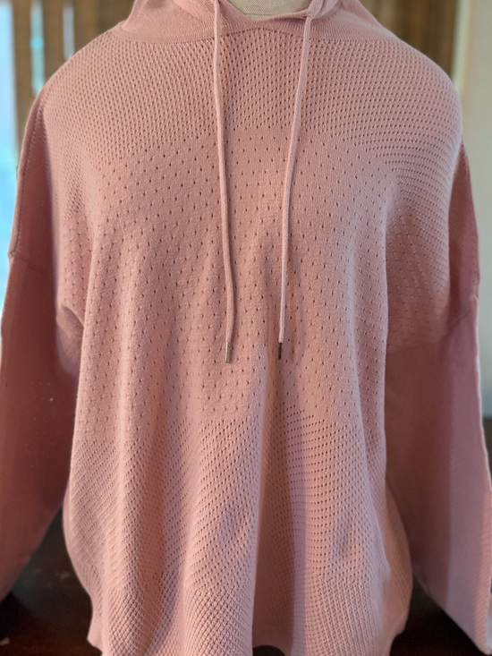 Retrology Sweaters - Dusty Rose Knit Hooded Pullover